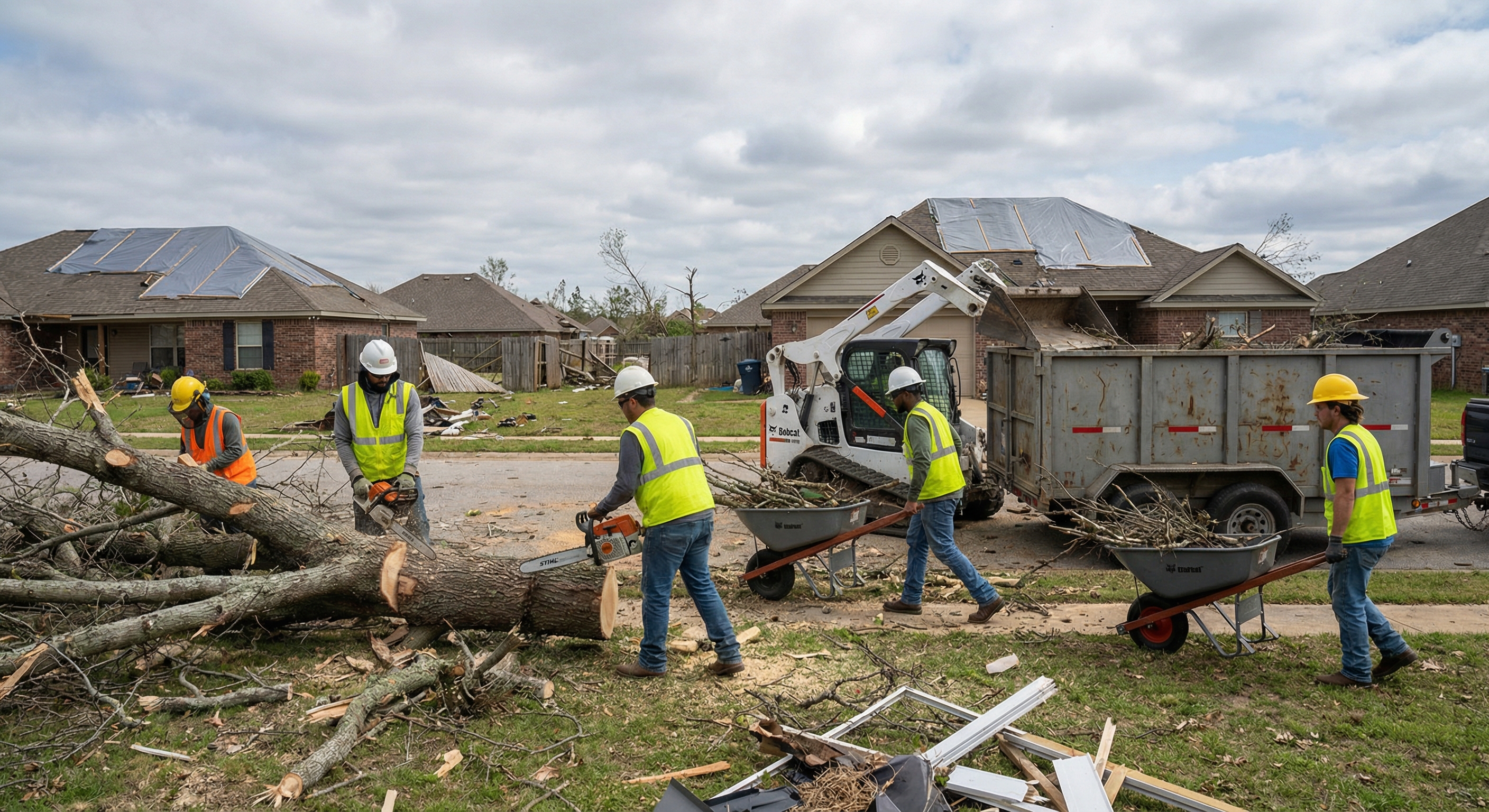 Natural State Tornado Cleanup restoration crew in Bryant AR